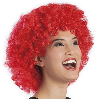 Pruik afro rood
