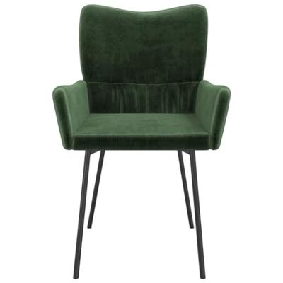 Eetkamerstoelen 2 st fluweel donkergroen