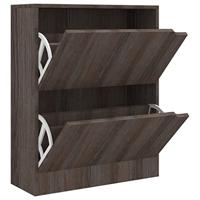VidaXL Schoenenkast 2 deuren 59x24x74 cm bewerkt hout sonoma eiken - thumbnail