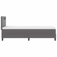 Boxspring bed met LED -striplichten Grijs en Wit 90 x 200 cm - thumbnail
