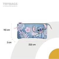 Pennenetui met 3 vakken Stitch Multicolour 8 x 22 x 8 cm - thumbnail