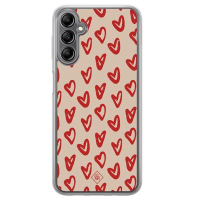 Samsung Galaxy A14 hybride hoesje - Sweet hearts