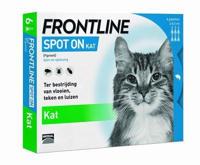 Frontline spot-on anti-vlooienmiddel voor de kat 6 pipetten - thumbnail