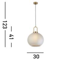 Searchlight Hanglamp GlasSnowdrop GLobe - 36631-1AC - thumbnail