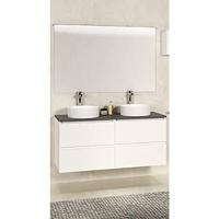 Wiesbaden Onderkast Bologna 120 cm Incl Stenen Blad Mat Wit - thumbnail