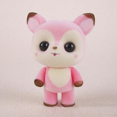 Beetje schattig PVC massaal dieren herten Dolls verjaardag cadeau kinderen speelgoed grootte: 5*3.5*7cm(Pink)