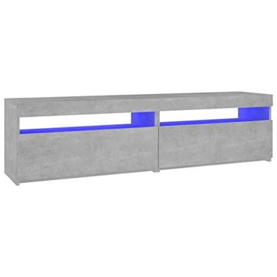 Tv-meubels 2 st met LED-verlichting 75x35x40 cm betongrijs