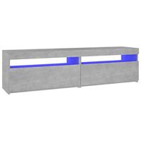 Tv-meubels 2 st met LED-verlichting 75x35x40 cm betongrijs - thumbnail