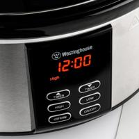 Westinghouse Slow Cooker met Uitneembare Keramische Pan 6 Liter - RVS - thumbnail