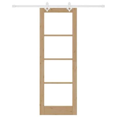 Schuifdeur met Hardware Set 73,5x211 cm Massief Dennehout