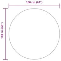 Hoogpolig vloerkleed NAVARRA 160x160 cm polyester lichtgrijs - thumbnail