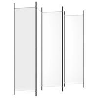 Kamerscherm met 5 panelen 250x200 cm stof wit - thumbnail