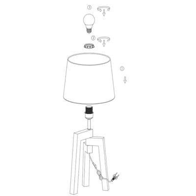 Mexlite Tafellamp sabi 7662be berken Mexlite Tafellamp sabi 7662be berken