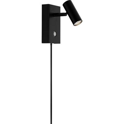 Wandlamp leeslamp zwart verstelbaar 'Omari' moodmaker met schakelaar stekker Wandlamp leeslamp zwart verstelbaar 'Omari' moodmaker met schakelaar stekker