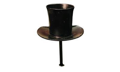 Kaarshouder 9.5 cm zwart 2 stuks