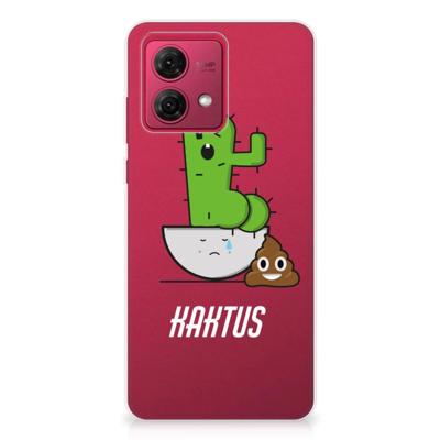 Motorola Moto G84 Telefoonhoesje met Naam Cactus Poo