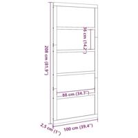Schuifdeur Naturel 100 x 208 cm Massief grenenhout - thumbnail
