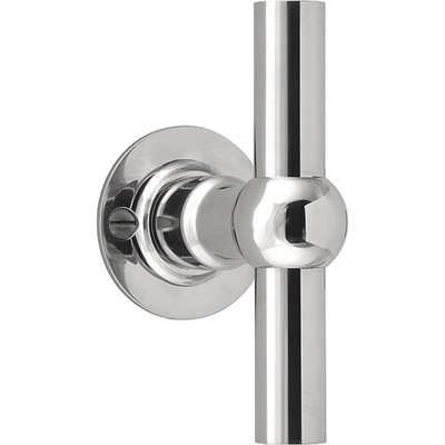 Formani FERROVIA FVT85/40 deurkruk T-model ongeveerd op rozet - gepolijst RVS