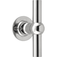 Formani FERROVIA FVT85/40 deurkruk T-model ongeveerd op rozet - gepolijst RVS - thumbnail