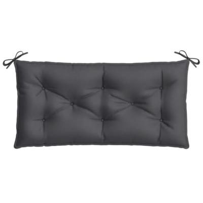VidaXL Tuinbankkussens 2 st 100x50x7 cm stof gemêleerd antracietkleur
