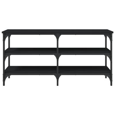 Schoenenbank 100x38,5x49 cm bewerkt hout zwart Schoenenbank 100x38,5x49 cm bewerkt hout zwart