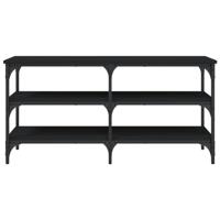 Schoenenbank 100x38,5x49 cm bewerkt hout zwart - thumbnail