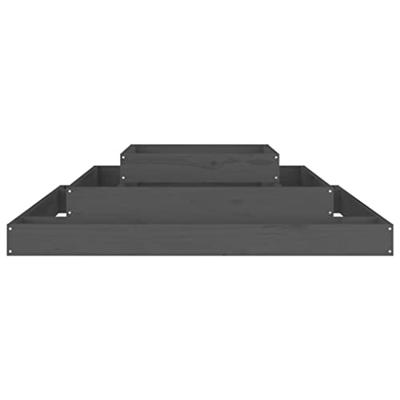 VidaXL Plantenbak 110x110x27 cm massief grenenhout grijs VidaXL Plantenbak 110x110x27 cm massief grenenhout grijs