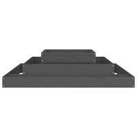 VidaXL Plantenbak 110x110x27 cm massief grenenhout grijs - thumbnail