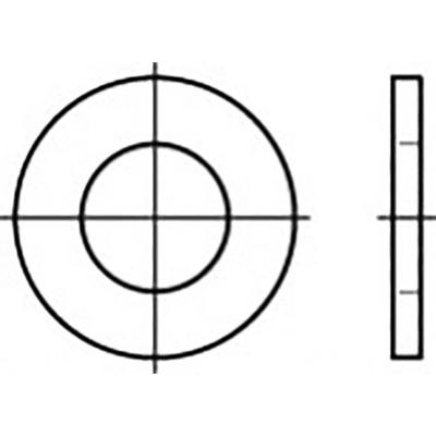 TOOLCRAFT Onderlegring Staal 25 stuk(s) TO-5433666