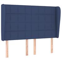 Boxspring met matras stof blauw 140x190 cm - thumbnail