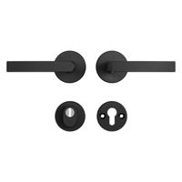 AXA AXA set veiligheidsbeslag achterdeur kruk/kruk met kerntrekbeveiliging SKG3 - aluminium/zwart - thumbnail