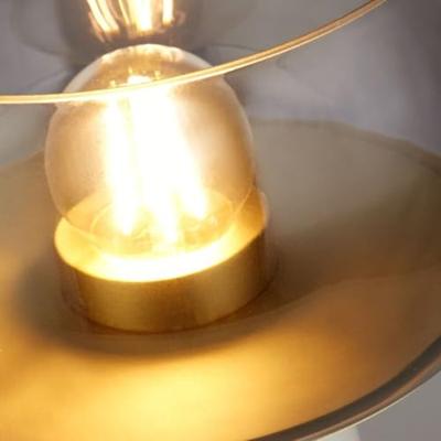 Searchlight TafellampTablu wit/goud met smoke kap - EU60241