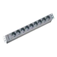 Bachmann 333.401 19 inch Stekkerdoos voor patchkast 1 HE Geaarde contactdoos Lichtgrijs - thumbnail
