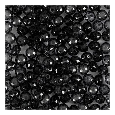 Creativ Company Facet kralen, d 4 mm, gatgrootte 1 mm, grijs, 45 stuk/ 1 doos