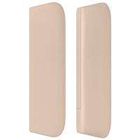 Hoofdbord met randen 93x16x78/88 cm kunstleer cappuccinokleur - thumbnail