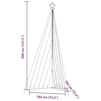 VidaXL Led-kerstboom 570 leds koud wit 399 cm