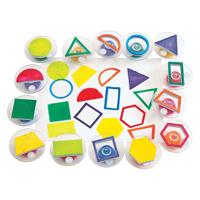 Colorations - easy grip stempels geometrisch, 14st. - thumbnail