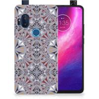 Motorola One Hyper TPU Siliconen Hoesje Flower Tiles - thumbnail