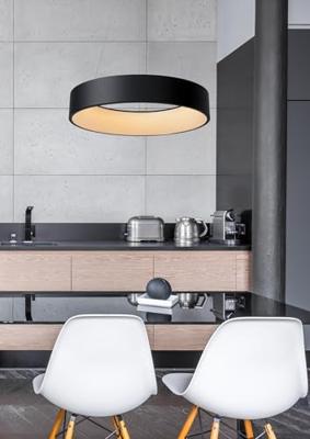 Lucide TALOWE LED - Hanglamp - Ø 60 cm - LED Dimb. - 1x39W 3000K - Zwart