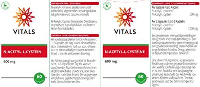 Vitals N-acetyl-L-cysteïne (NAC) Capsules - thumbnail