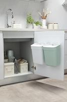 Curver ready to collect prullenbak GFT 10 liter wit-lichtgrijs - thumbnail