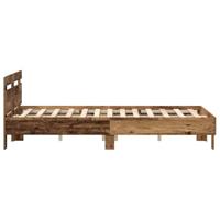 Bedframe met hoofdeinde Oud hout 120 x 190 cm Bewerkt hout - thumbnail
