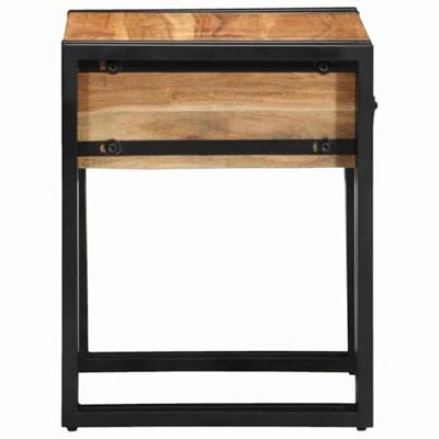 Bijzettafel met lade Bruin 40 x 40 x 50 cm Massief acaciahout