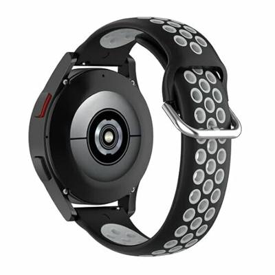 Siliconen sportbandje met gesp - Zwart + grijs - Garmin Vivoactive 6 / Vivoactive 5 / Vivoactive 3