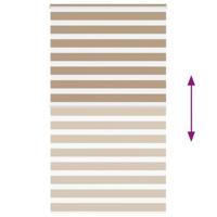 Zebra Blind 130x200 cm stofbreedte 125,9 cm polyester zandbruin - thumbnail