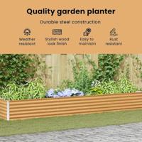 Verhoogde plantenbak 290 x 50 x 36 cm Gegalvaniseerd staal - thumbnail