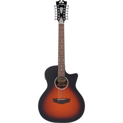D&apos;Angelico Premier Fulton LS Satin Vintage Sunburst 12-snarige elektrisch-akoestische westerngitaar