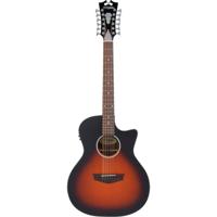 D&apos;Angelico Premier Fulton LS Satin Vintage Sunburst 12-snarige elektrisch-akoestische westerngitaar - thumbnail