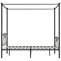 Hemelbedframe metaal zwart 160x200 cm - thumbnail