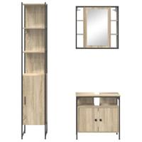 Badkamermeubelset 3 pcs Sonoma eiken 33 x 33 x 185.5 cm - thumbnail